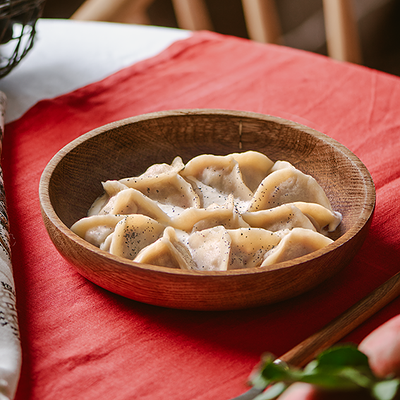 Пельмени из баранины со сметанным муссом в Гопак по цене 715 ₽