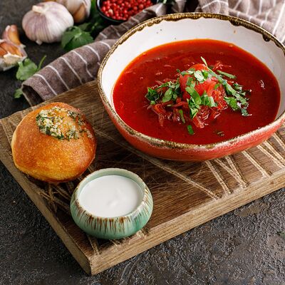 Борщ с фасолью в Баклажан в ТЦ 