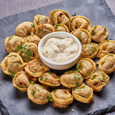 Пельмешечки жареные в Crazy Brothers по цене 360 ₽