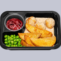 Ланч с фрикадельками и брусничным соусом в Cofix