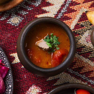 Суп Харчо с говядиной в Хинкальная по цене 665 ₽