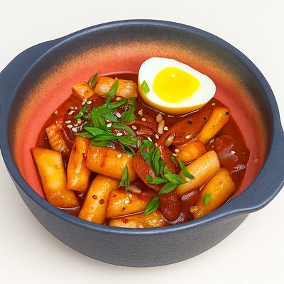 Токпокки барбекю с охотничьими колбасками в Panga Banga по цене 715 ₽