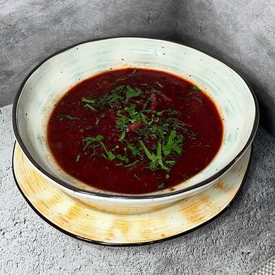 Борщ с гренками и салом в Ай-вай по цене 700 ₽