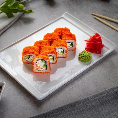 Роллы Калифорния с угрем в Суши-бар Макс Бокс по цене 527 ₽