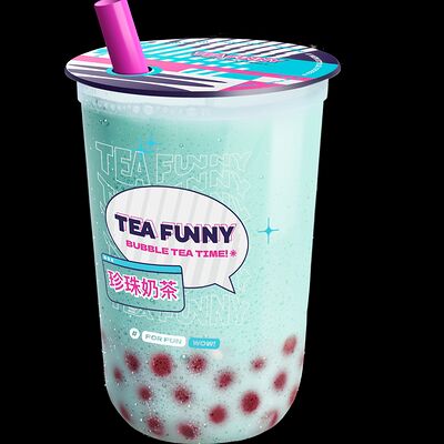 Фьюжен-шейк Голубое молоко с кусочками клубники М в Tea Funny по цене 507 ₽
