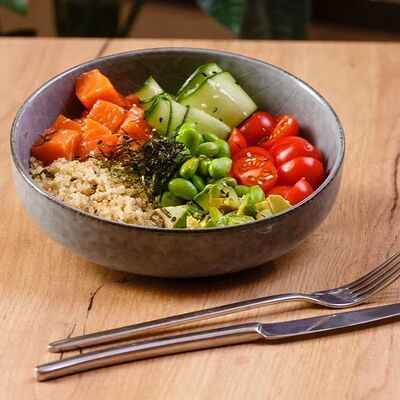 Киноа-боул с лососем в азиатском стиле в THE ZAVTRAK по цене 960 ₽
