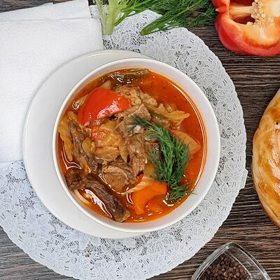 Лагман домашний в Лепёшка из тандыра по цене 349 ₽