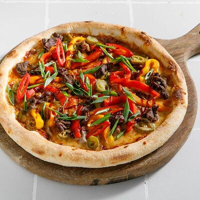 Пицца BBQ с говядиной и паприкой в Кукумбер по цене 960