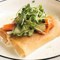 Блины с сёмгой в Colors Сafe