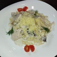 Паста с курицей и грибами в Уфтанма
