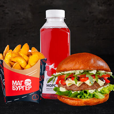 Комбо Итальянский бургер и морс в Магбургер & Братья Караваевы по цене 475