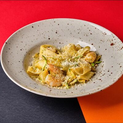 Паста с песто и креветкой в Mesto Sushi & Grill по цене 390