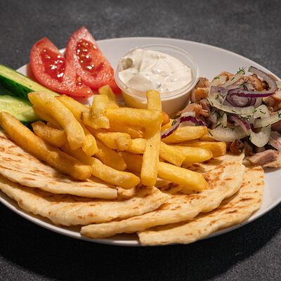 Открытый сувлак с курицей в Ручеек по цене 470 ₽