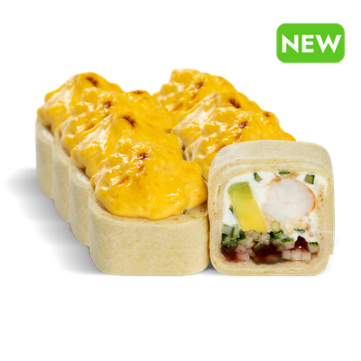 Ролл В тортилье с креветкой и брусничным соусом в Автоcуши Автопицца по цене 600 ₽