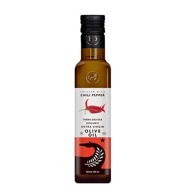 Масло оливковое Terra Delyssa Organic Extra Virgin с экстрактом чили в Ченто Пицца по цене 1300 ₽