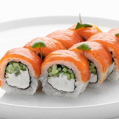 Филадельфия с лососем mediumв Маяк дзиро по цене 1279 ₽