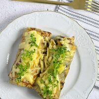 Домашние блины с сыром и зеленью в Пять Основ