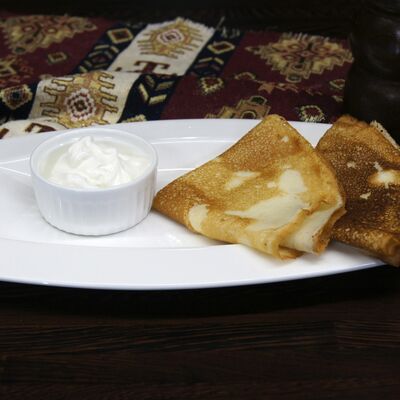 Блинчик со сметаной в FastШашлык и Хинкали по цене 100 ₽