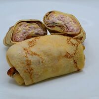 Блины с ветчиной и сыром в Масло