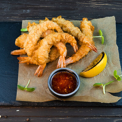 Креветки королевские в пивном кляре в Леон по цене 650 ₽