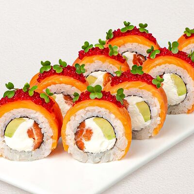 Филадельфия прайм с двойным лососем в Суши Wok по цене 939 ₽