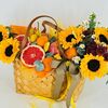 Корзина фруктов с цветами на 1 сентябряв Дарите красиво по цене 13297