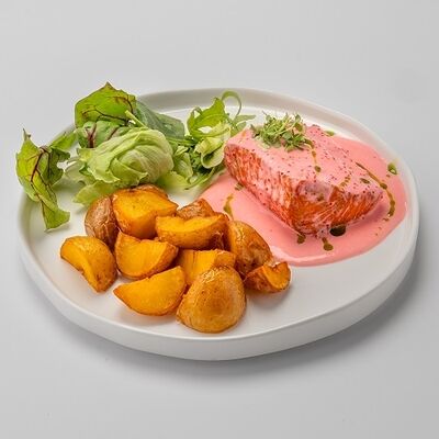 Стейк форели с икорным соусом в Мидийное место по цене 1250 ₽