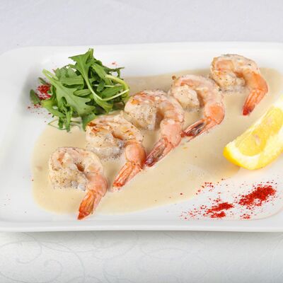 Креветки тигровые в сливочно-чесночном соусе в Бакинский Chef по цене 730 ₽