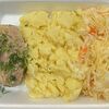 Рыбная котлета (хек) с овощами и пюре в Теннис по цене 21