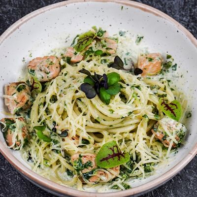 Паста с лососем в Dimcoffee по цене 740 ₽