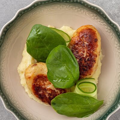 Щучьи котлеты с картофельным пюре в Hive по цене 890 ₽