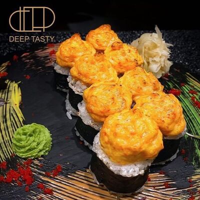 Ролл запеченный с гребешком в Deep Tasty по цене 680 ₽