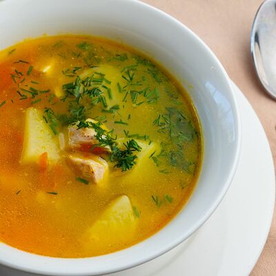 Суп лапша куриная в На углях по цене 300 ₽