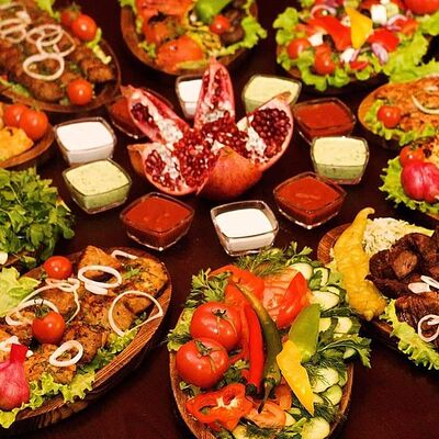 Шашлык из свиной шеи в Mangal House по цене 590 ₽