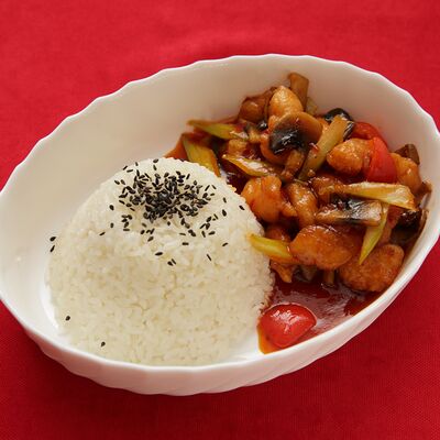 Курица с овощами в остро-сладком соусе в Китайская столовая по цене 529 ₽