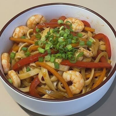 Удон с креветками в Mornis Корейская кухня по цене 645 ₽