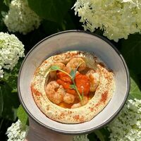 Хумус с креветками в Finik&Hummus