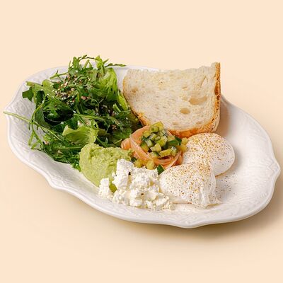 *Большой завтрак с лососем в Jam burgers and breakfast по цене 1070 ₽