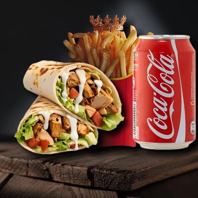 Комбо шаурма с курицей, картошка и напиток в ВКУСНАЯ ТОЧКА 24 ЧАСА по цене 625 ₽