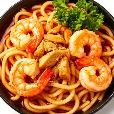 Удон с курицей и креветками в Ракушка по цене 650 ₽