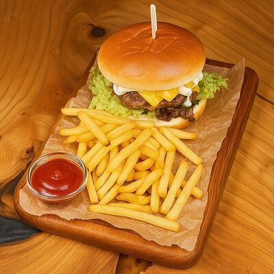 Бургер блю чиз с грушей в Pandora по цене 860 ₽