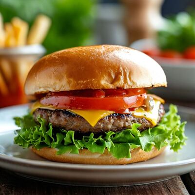 Гамбургер в Mr шашлык по цене 260 ₽