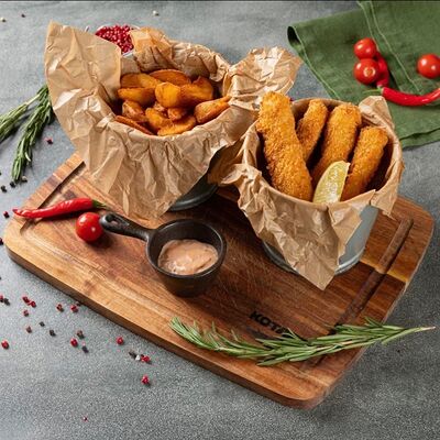 Fish & Chips с соусом тартар в Котлета по цене 750 ₽
