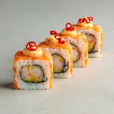 Креветка темпура в лососе в Mama ресторан по цене 770 ₽