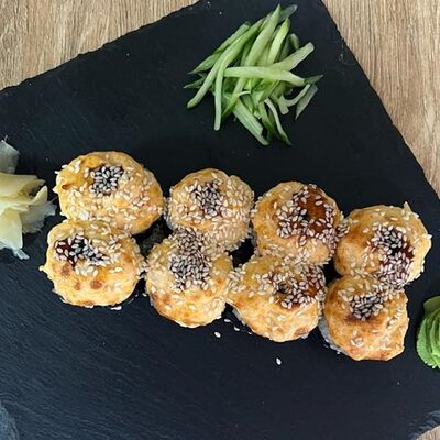 Запеченный ролл Радуга в Deep Tasty по цене 750 ₽