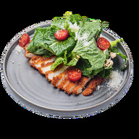 Салат Fry с хрустящим цыпленком в ИТЛЕ Стейк-кафе Halal