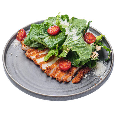 Салат Fry с хрустящим цыпленком в ИТЛЕ Стейк-кафе Halal по цене 1010 ₽