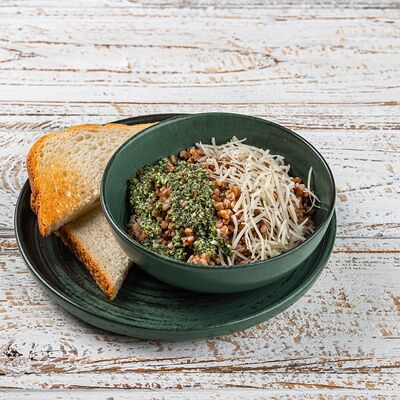 Каша гречневая с песто и пармезаном в Coffee muse по цене 245 ₽