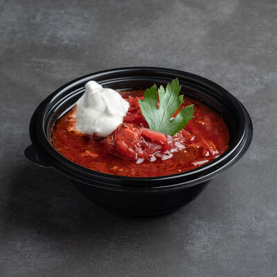 Борщ с мясом в Пельмешъ по цене 190 ₽