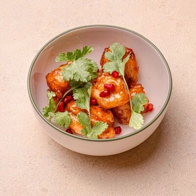 Баклажаны с креветкой в кляре в Хачапури Выпечка и Вино по цене 570 ₽